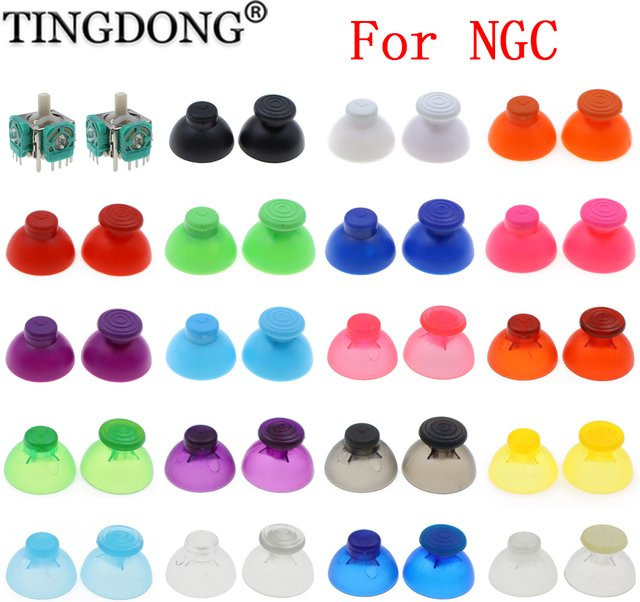 TingDong 3D Joystick Ersatzteile für NGC Gamecube Controller Analog Thumb-Stick Griffe und Kappen - Bild 1