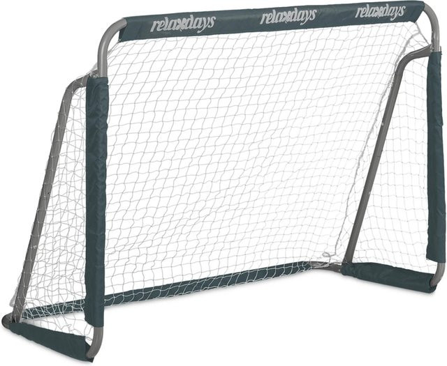 Relaxdays Fußballtor Eisen Grau mit Netz - Bild 1