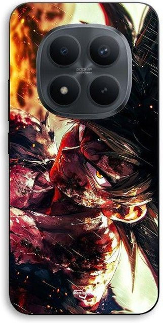 Handyhülle MANIACASE für Xiaomi Redmi Note 15 Pro 5G aus Silikon TPU mit Dragon Ball Goku Fan-Art in Schwarz und Multicolour - Bild 1