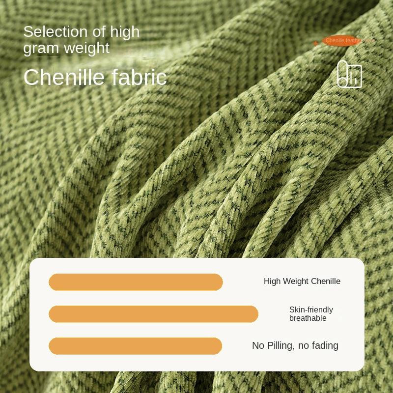 Yiran Furniture Chenille Sofabezug rutschfest und kratzfest für alle Jahreszeiten, B/B/B: 90 x 90 x 90 cm - Bild 2