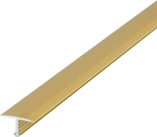 Dalsys T-Profil Übergangsschiene aus Aluminium in Gold, Länge: 100 cm, Breite: 18 mm - Bild 1