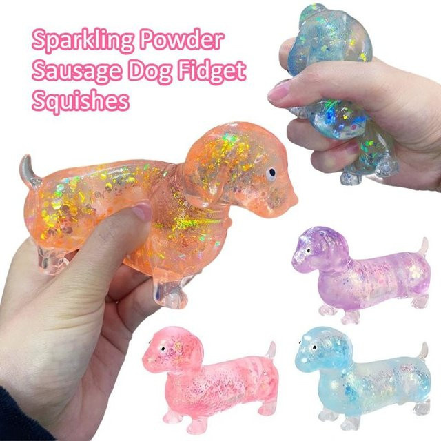 BC Pet Supplies Dackel Fidget Quetschies, weiche Malzzucker-Textur, Stressabbau-Spielzeug - Bild 1