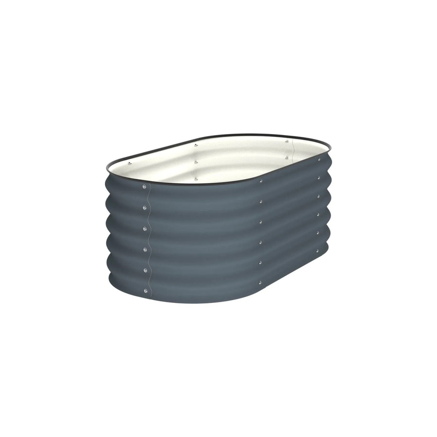 VidaAtHome ALVARE Gartenbeet aus Metall in Graphitgrau und Silber, B/T/H: 108 x 61 x 43 cm - Bild 2