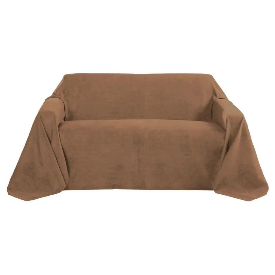 Beautissu Romantica Tagesdecke in Wildleder-Optik Dunkelbraun B: 210 cm, T: 280 cm - Bild 2