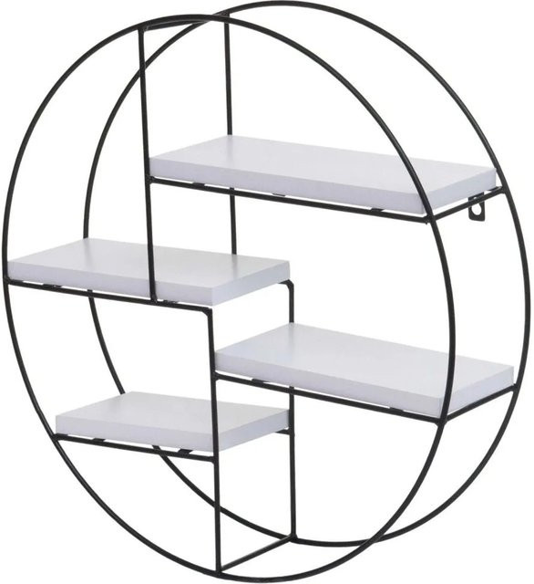 MCW Wandregal K76 Industrial Schweberegal aus Massiv-Holz und Metall in Weiß, B/T/H: 45 x 45 x 11 cm - Bild 1