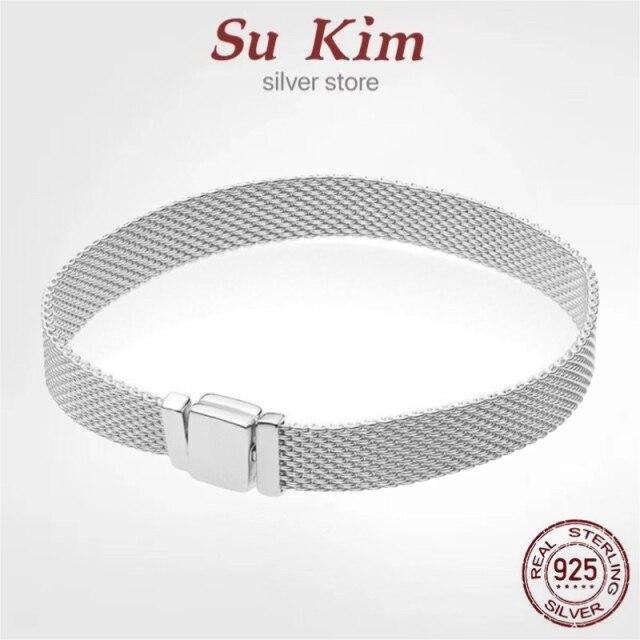 YIRAN Jewelry Armband, 925 Silber, Schlangenkette, Damen, 20cm - Bild 1
