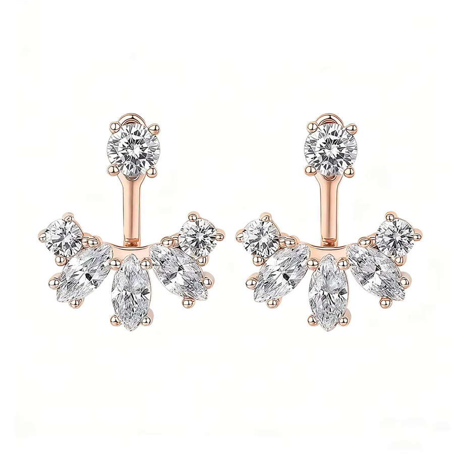 OEVAS Ohrstecker, 925 Silber, Moissanite, Damen - Bild 2
