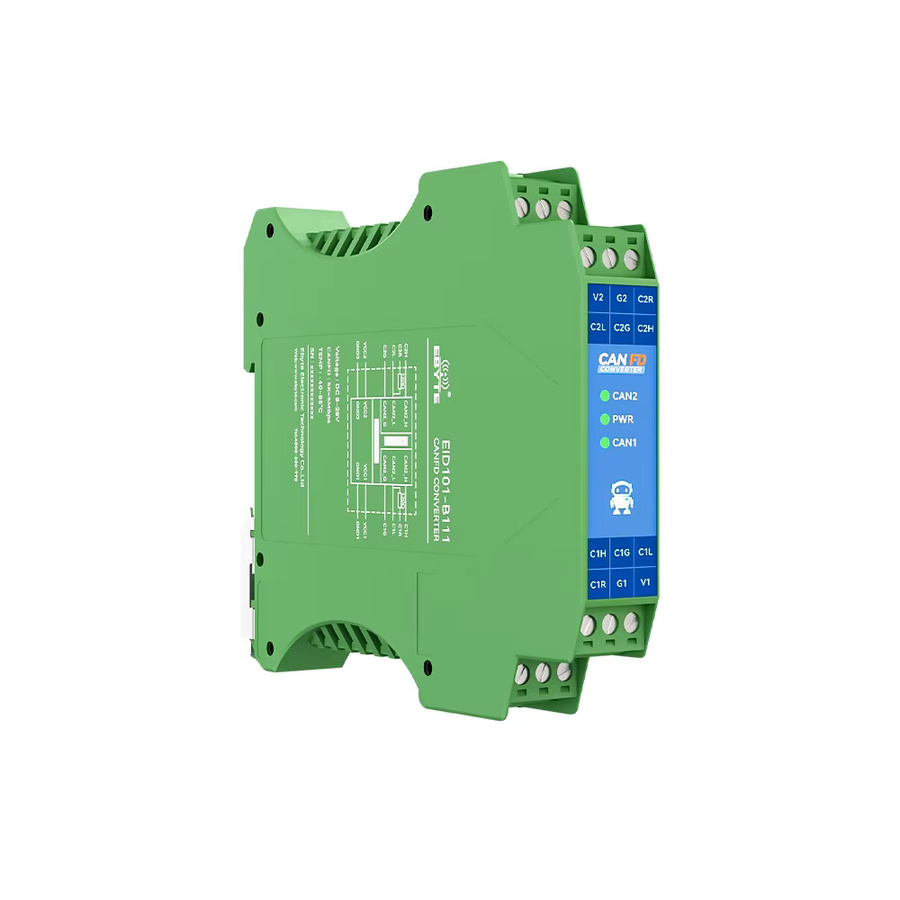 EBYTE CANFD Isolierter Repeater EID101-B111 Signalverstärker Bus-Repeater-Erweiterungsmodul in Grün, CAN2.0A/B 5Mbps - Bild 1