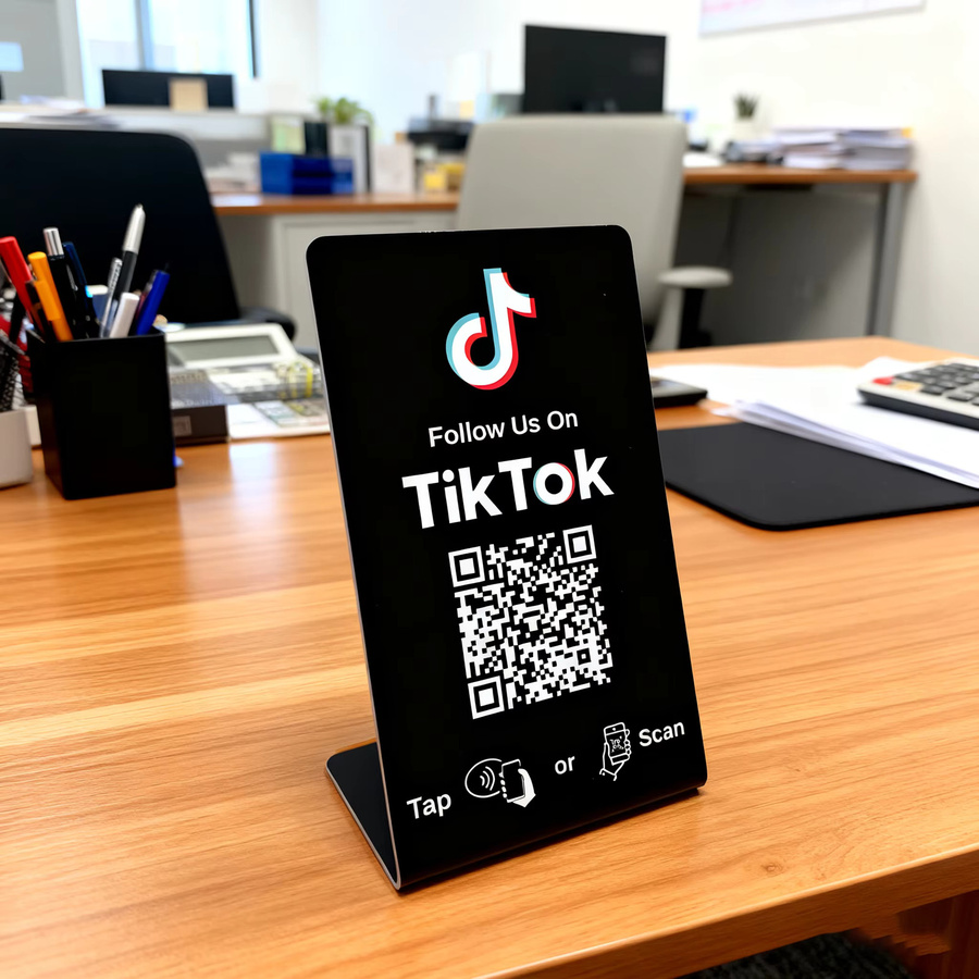 HACHANLUN Hilo Programmierbare NFC215 Station mit 13,56 MHz und einstellbarem QR-Code für Google Reviews und Standing Cards - Bild 1