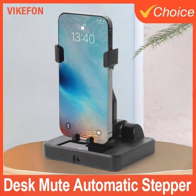 VIKEFON Automatischer Swing Shaker Handy Ständer mit Schrittzähler in Schwarz - Bild 1