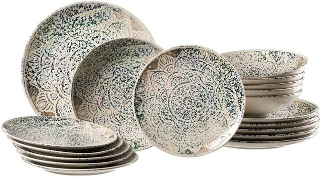 Ritzenhoff & Breker Tafel-Set Luigi aus Keramik, 18er Set, Multicolour - Bild 1