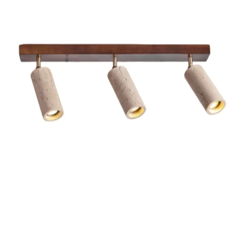 Modernes Deckenlicht von Pumous aus Metall in Beige und Braun mit 3 Köpfen und warmweißem Licht für Wohnzimmer, Schlafzimmer oder Esszimmer - Bild 2