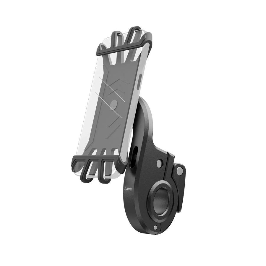 Hama Universal Handyhalterung für E-Bike in Schwarz, drehbar und mit schneller Anbringung aus Silikon - Bild 2