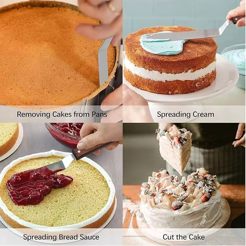 Edelstahl Kuchenspatel in Silber für Butter, Creme und Zuckerguss, erhältlich in 4, 6, 8 oder 10 Zoll - Bild 4