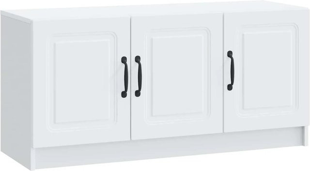 vidaXL TV-Schrank Modern Weiß aus Holzwerkstoff B/T/H: 99 x 34,5 x 47 cm - Bild 1