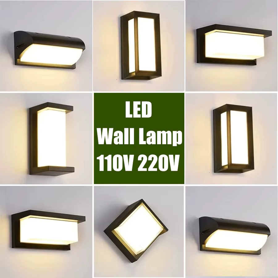 LANGYUE Moderne LED-Outdoor-Wandleuchte aus Metall in Schwarz mit warmweißem Licht - Bild 6