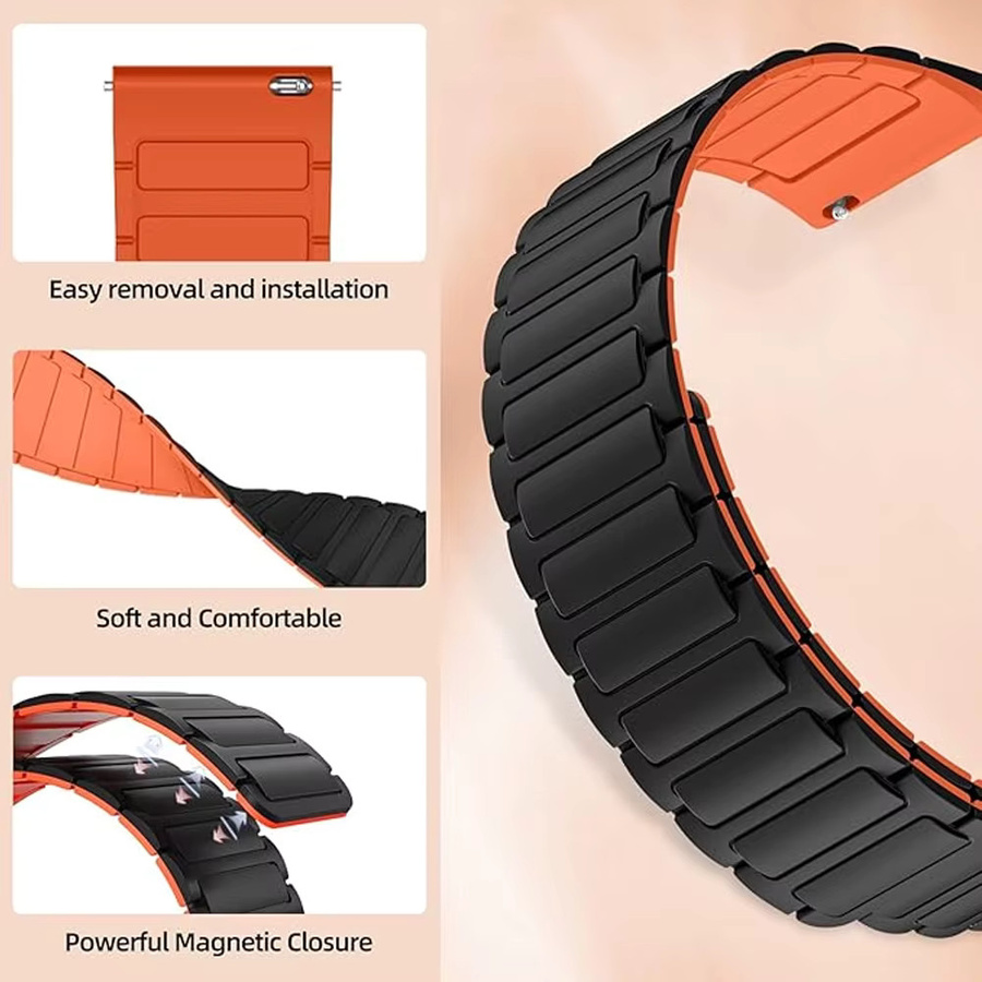 Amazfit Uhrenarmband, Silikon, magnetisch, 22 mm, Unisex - Bild 4