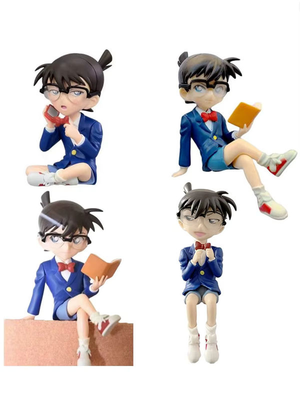 Bandai Anime Detektiv Conan Actionfigur in Blau, Sitzende Pose mit Buch und Telefon aus Kunststoff - Bild 7