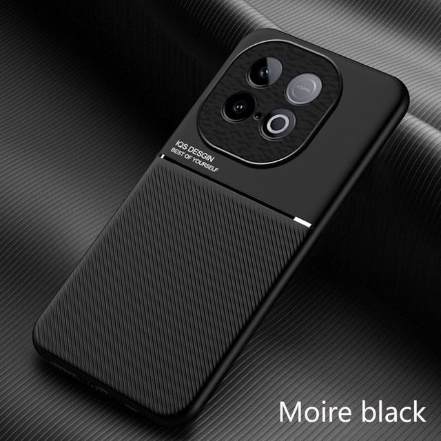 Schutzhülle für iQOO Z10 Turbo Pro in Schwarz mit magnetischer Metallplatte für die Autohalterung - Bild 1