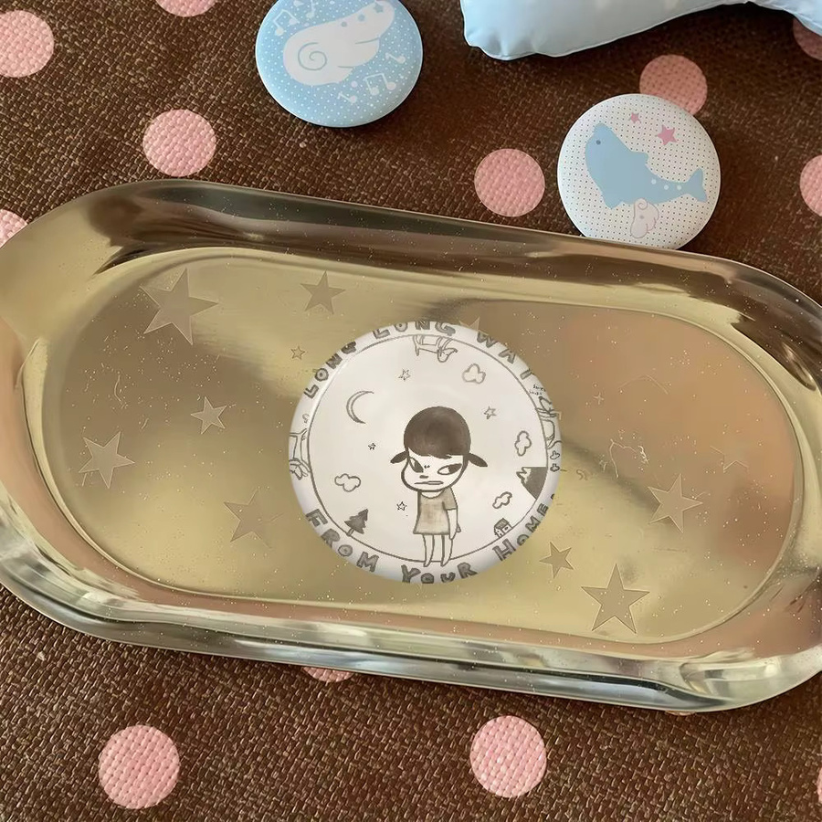 Kayou Brosche, Weißblech, Anime-Figur, Weiß - Bild 2