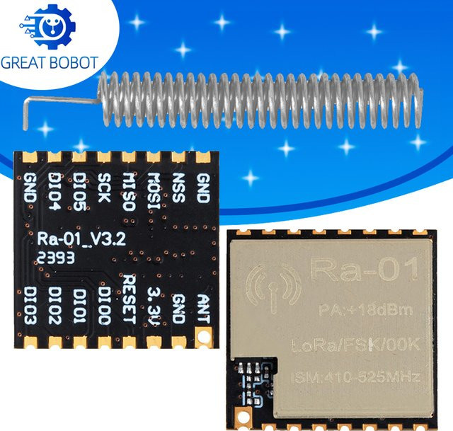 baishundianzi RA-01 LoRa SX1278 433 MHz Wireless Spread Spectrum Übertragungsmodul für Arduino mit bis zu 10 km Reichweite - Bild 1