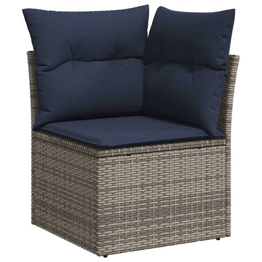 7-teiliges Gartensofa-Set aus grauem Poly-Rattan mit Kissen von VD Home Furnishing - Bild 2