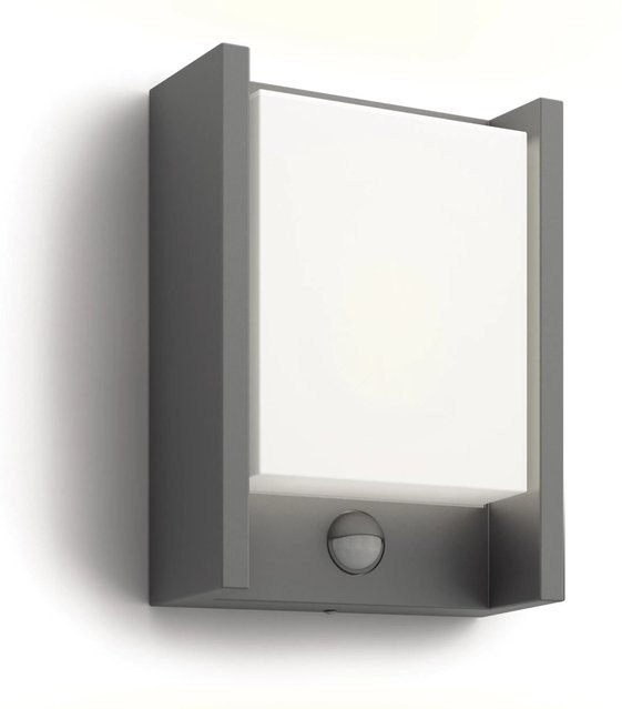 Philips Arbour LED-Außenwandleuchte mit Bewegungsmelder in Anthrazit B/H/T: 22 x 16,5 x 7,5 cm - Bild 1