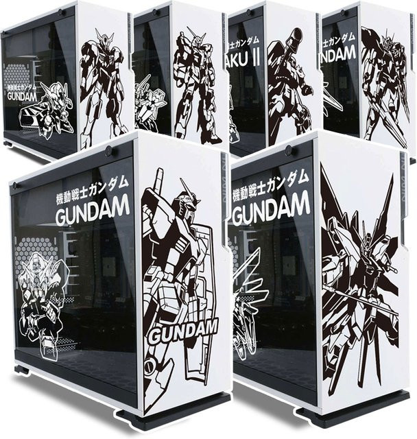 Personaliy Anime Aufkleber für PC-Gehäuse, wasserfester Cartoon Dekor Aufkleber für Computer Chassis, weiß und mehrfarbig - Bild 1