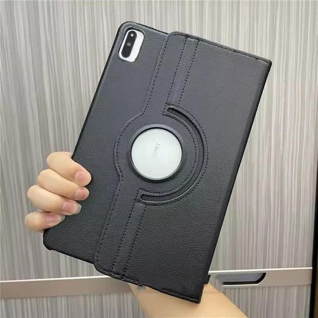 Drehbare Lederhülle für Samsung Galaxy Tab S11, S10 Lite, S10 FE, A9, A11 Plus und A11 in Schwarz - Bild 1