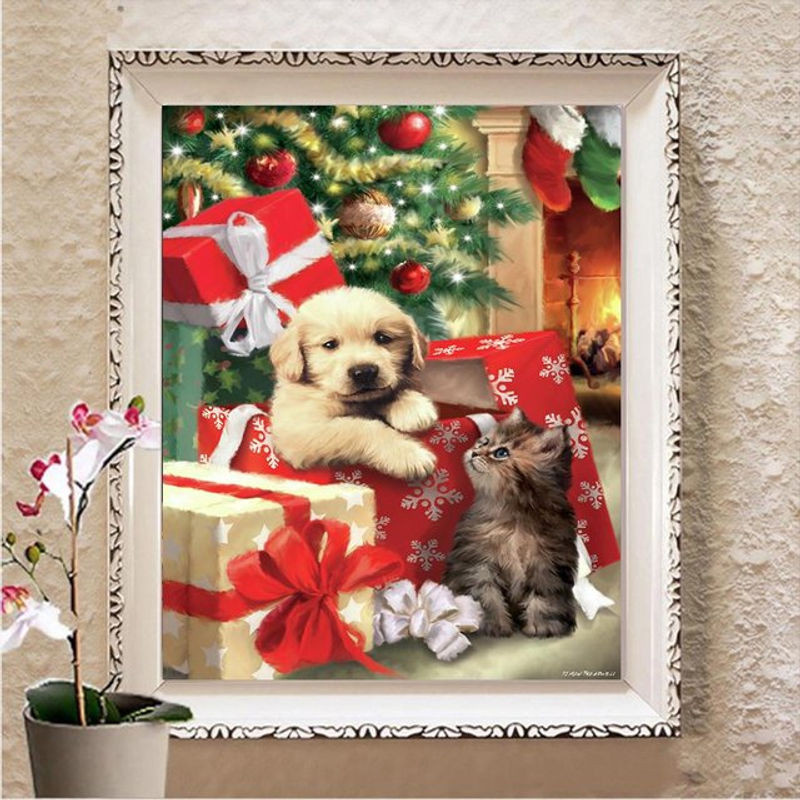 FIYO Diamond Painting Set 5D DIY Cartoon Mosaik mit runden Steinen, Mehrfarbig, B/H: 20 x 30 cm - Bild 1