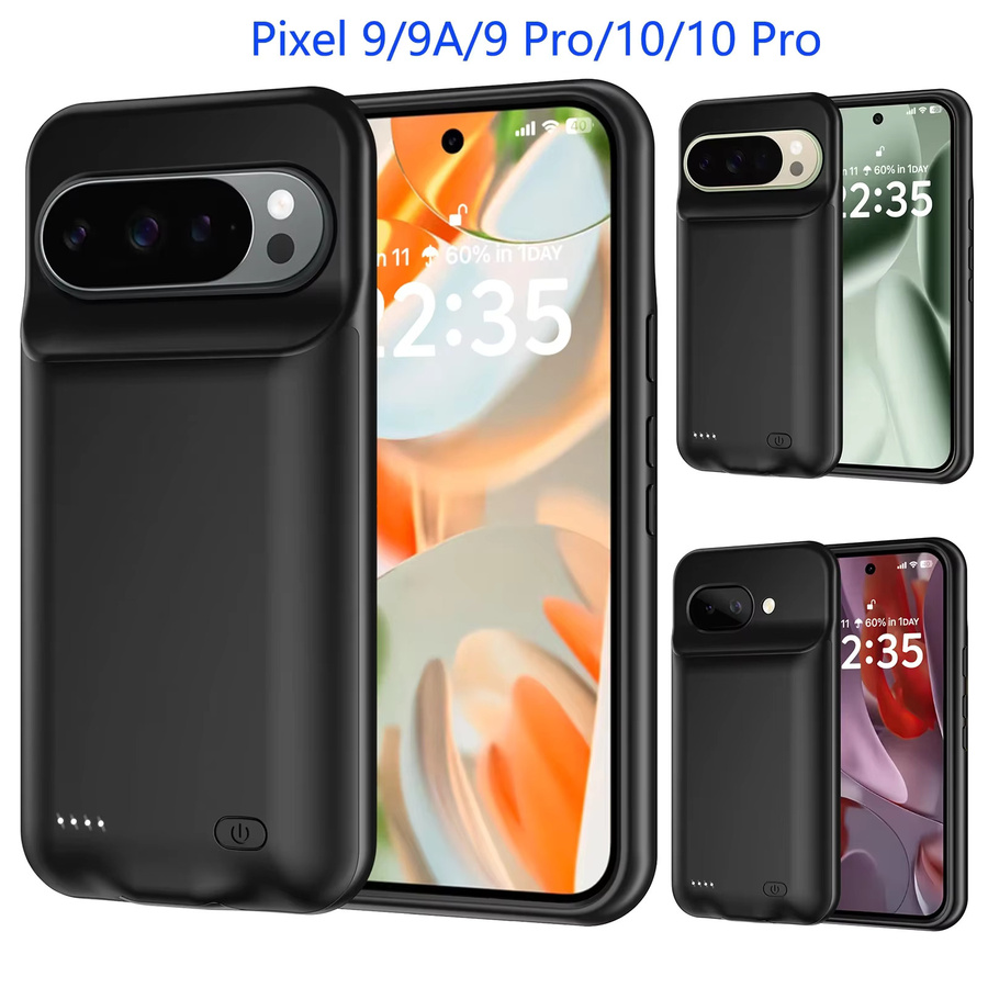 Fraternize Externe Powerbank und Schutzhülle für Google Pixel 9 10 Pro XL 9A in Schwarz - Bild 3