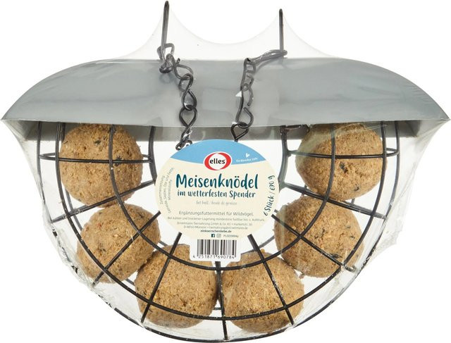 Elles Ergänzungsfutter Meisenknödel im Halbmond für Wildvögel, 6 Stück, Braun - Bild 1