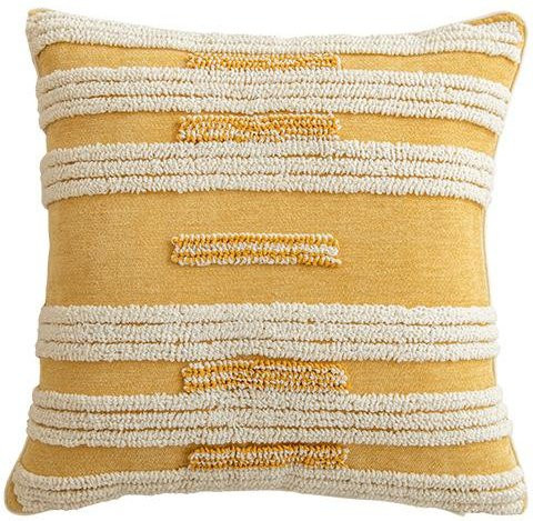 JMG Clothing Boho Kissenbezug mit goldenem Sonnenmotiv und Fransen aus Samt, Farbe: Gold/Gelb, B/H: 30 x 50 cm - Bild 1