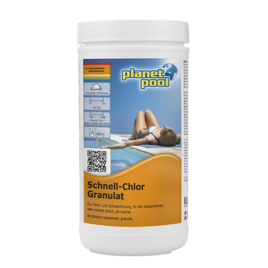 Planet Pool Schnell Chlor Granulat zur Desinfektion, 1 kg - Bild 2