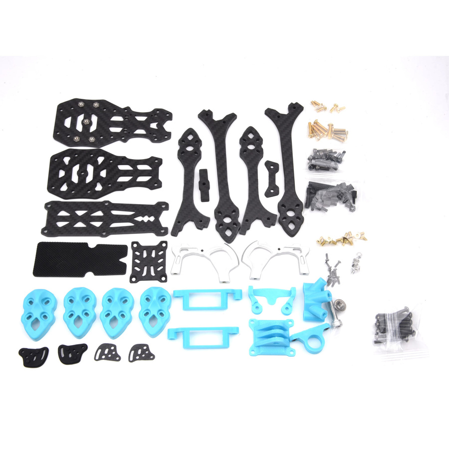Readytosky MARK5 DC FPV Carbonfaserrahmen in Blau für 5 Zoll 222 mm Freestyle RC Racing Rahmen Kit - Bild 3