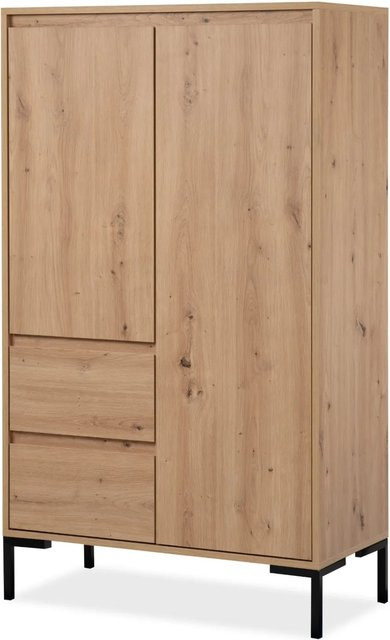 Furn.Design Highboard Bastia Modern in Eiche, Braun, B: 139 cm, H: 81 cm, T: 40 cm, mit 2 Türen und 6 Fächern - Bild 1