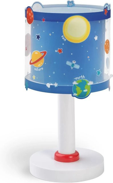 Dalber LED Tischlampe als Nachtlicht für Kinder mit Planeten-Sonnensystem in Blau und Transparent - Bild 1