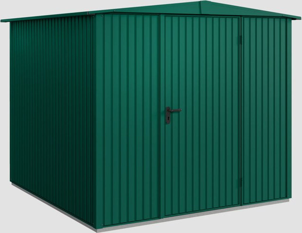 Ecostar Gerätehaus Trend-S aus Metall in Grün, B/H/T: 238 x 216 x 238 cm - Bild 3