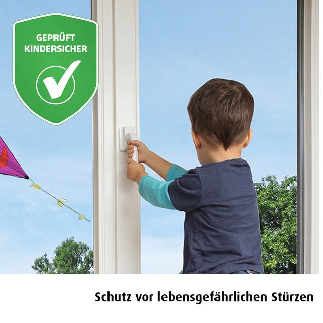 Reer WinLock Fenstersicherung und Balkontürsicherung 3er-Pack in Grau und Weiß - Bild 1