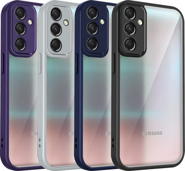 Samsung Galaxy A24 4G Handyhülle aus Silikon mit Luftpolster und harter Rückseite, Transparent Matt - Bild 1