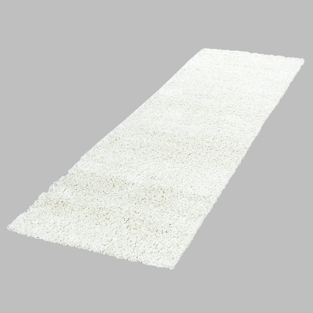 Hochflorteppich RHEIN von Kadima Design, einfarbig, Beige/Weiß, B/T: 80 x 250 cm - Bild 1