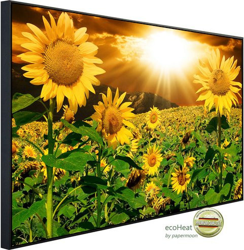 papermoon Infrarotheizung EcoHeat Sonnenblumen mit Matt-Effekt in Bunt, App-Steuerung und Überhitzungsschutz - Bild 1