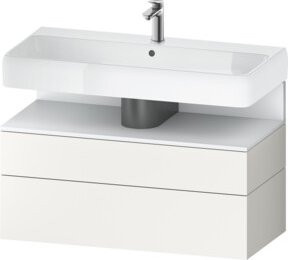 Duravit Waschtischunterschrank Qatego in Weiß mit Nischenbereich, B/T/H: 99 x 47 x 59 cm - Bild 1