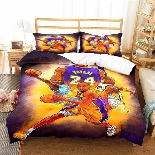 Bettwäsche Set mit Basketballstar Motiv für Kinder und Erwachsene, 3-teilig, B/H: 135 x 200 cm - Bild 1