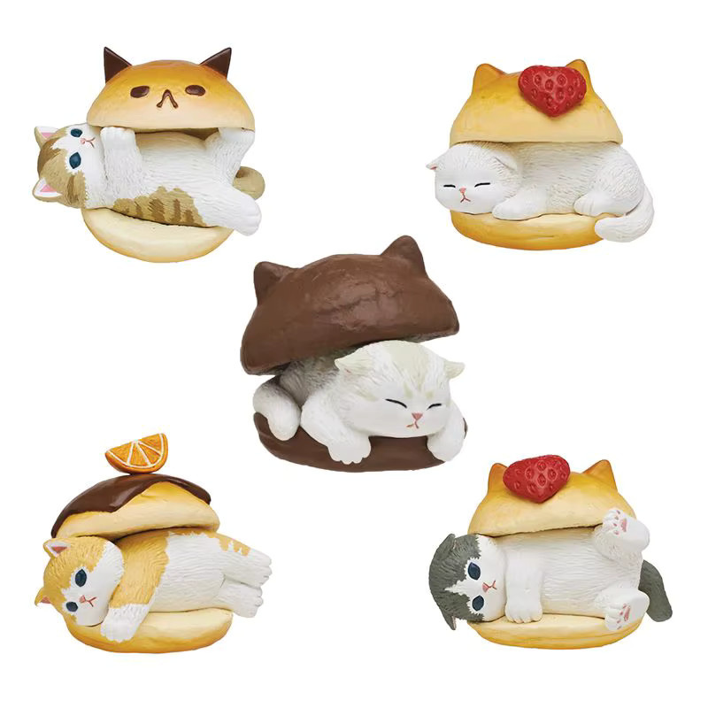 Mofusand Plump Series Blind Box Hamburger Brot Katze Obst, Actionfiguren - Bild 4