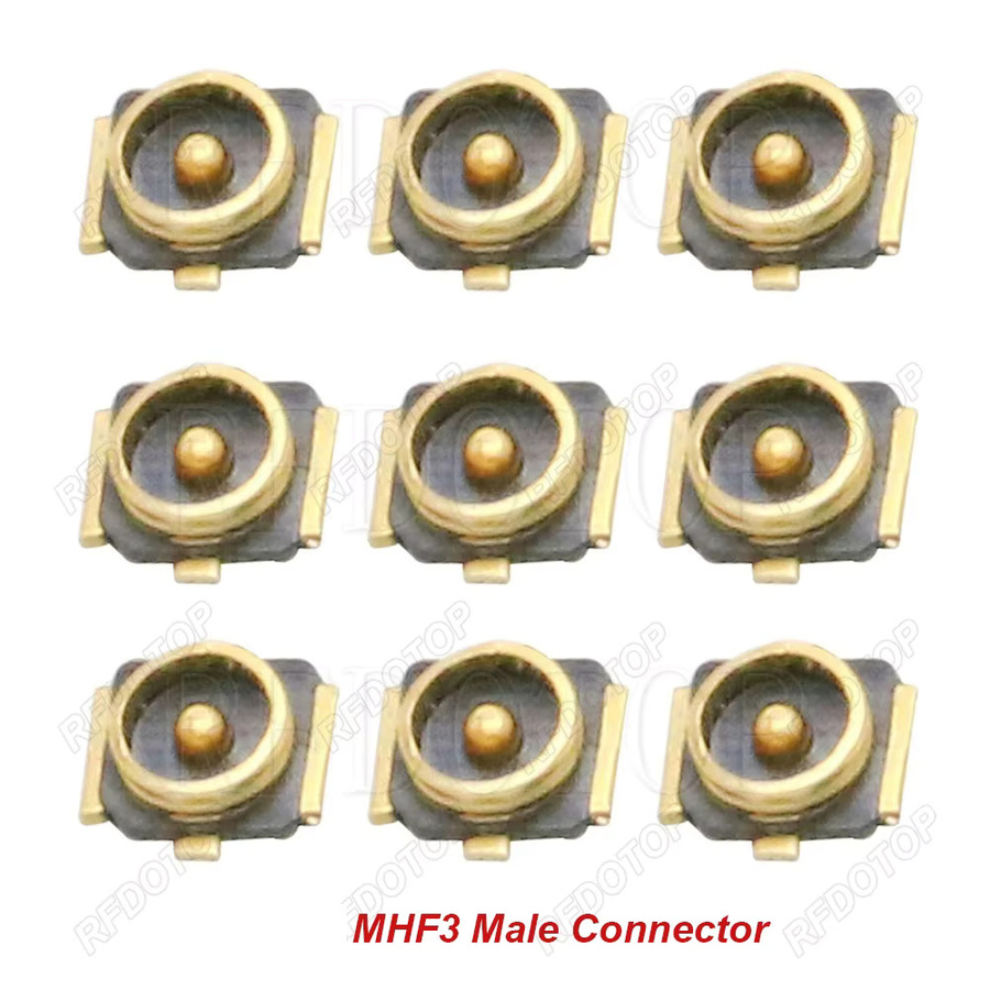 RFDOTOP 20er Set U.FL IPX MHF3 MHF4 Koaxial Stecker für WiFi Antennen, Goldfarben, SMT PCB RF Terminal - Bild 1