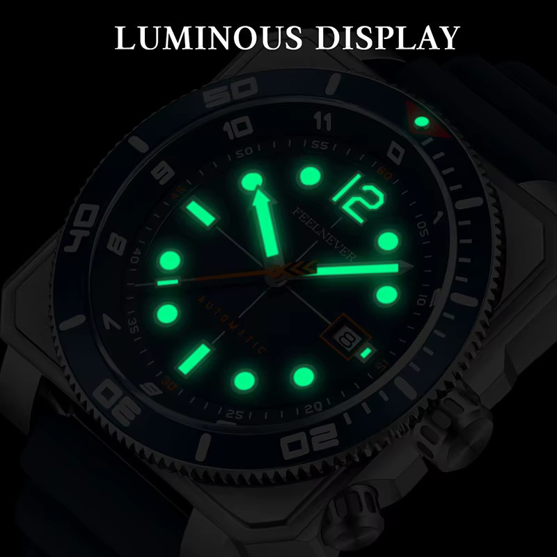 LIGE Armbanduhr Automatik, Edelstahl, Blau, Herren - Bild 5