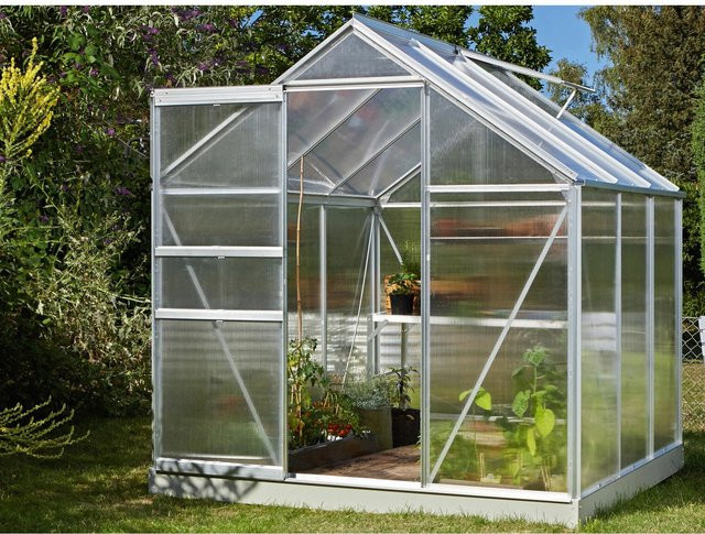 Vitavia Gewächshaus Comet 3800 mit Fundamentrahmen, Polycarbonat 4 mm, Aluminium, transparent, 3,8 m² - Bild 1