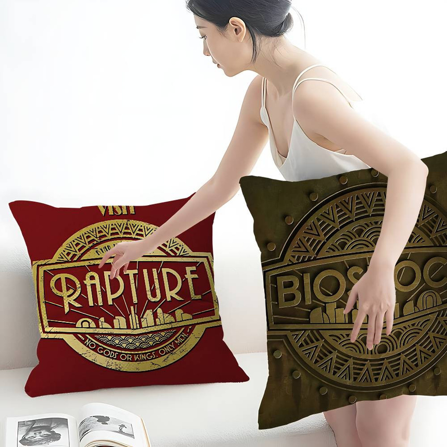 Dekorativer Kissenbezug Bioshock Rapture Design Multicolor B/B/H: 18 x 18 x 18 cm - Bild 4