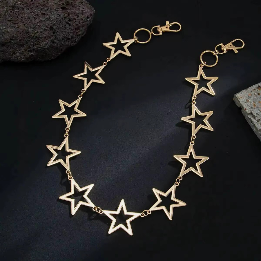 IngeSight.Z Stern Kette, Silber, Unisex, Punk - Bild 4